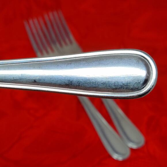 3X "New Rim" 18/10 Stainless Set Dinner Forks - Picture 1 of 9